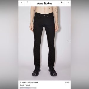 Acne Studios ‘Ace Stay Cash’ Mens Jeans 32 x 32